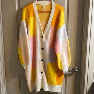 Amadi Anthropologie Lexie Colorblocked Cardigan